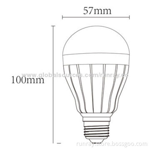 5W LED Bulb with E27/E26/B22 Socket, CE Mark, 85-265V AC Voltage, 450lm, Blister Card Packing